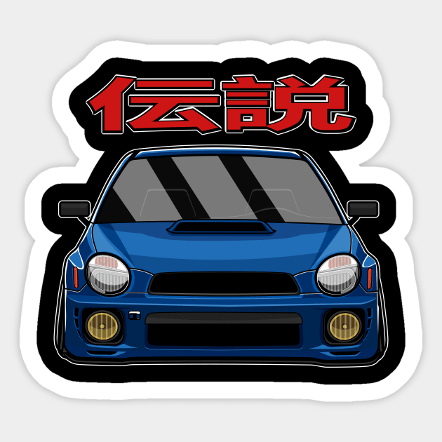 Black Subie Bug Eye JDM Sticker by dipurnomo